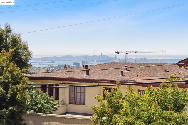 a view of a city from a balcony