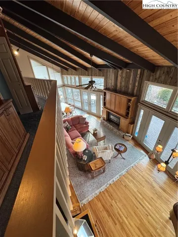 a view of living room and furniture