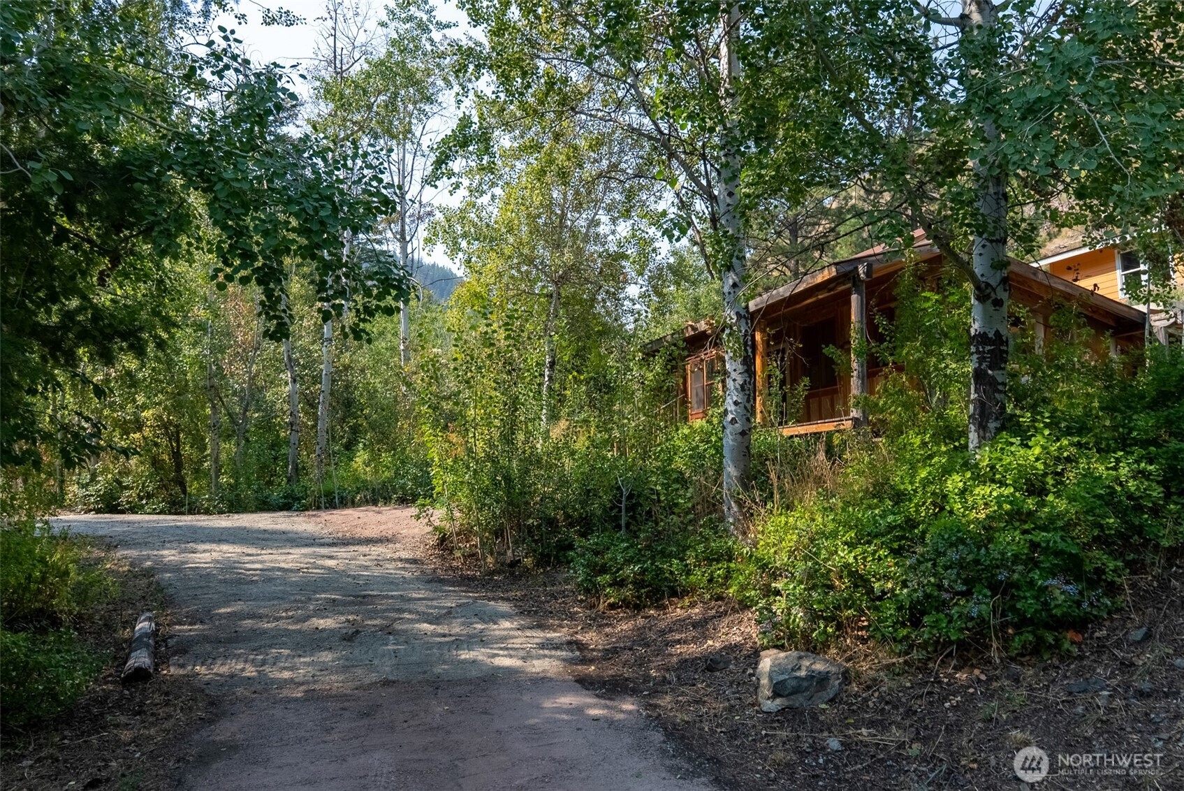 96 Alder Creek Road Twisp, WA 98856 - Photo 36 of 40 a backyard of a house with lots of green space