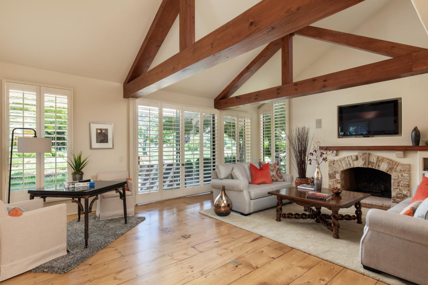 9546 Maple Court Carmel, CA 93923 - Photo 2 of 20 a living room with furniture and a fireplace