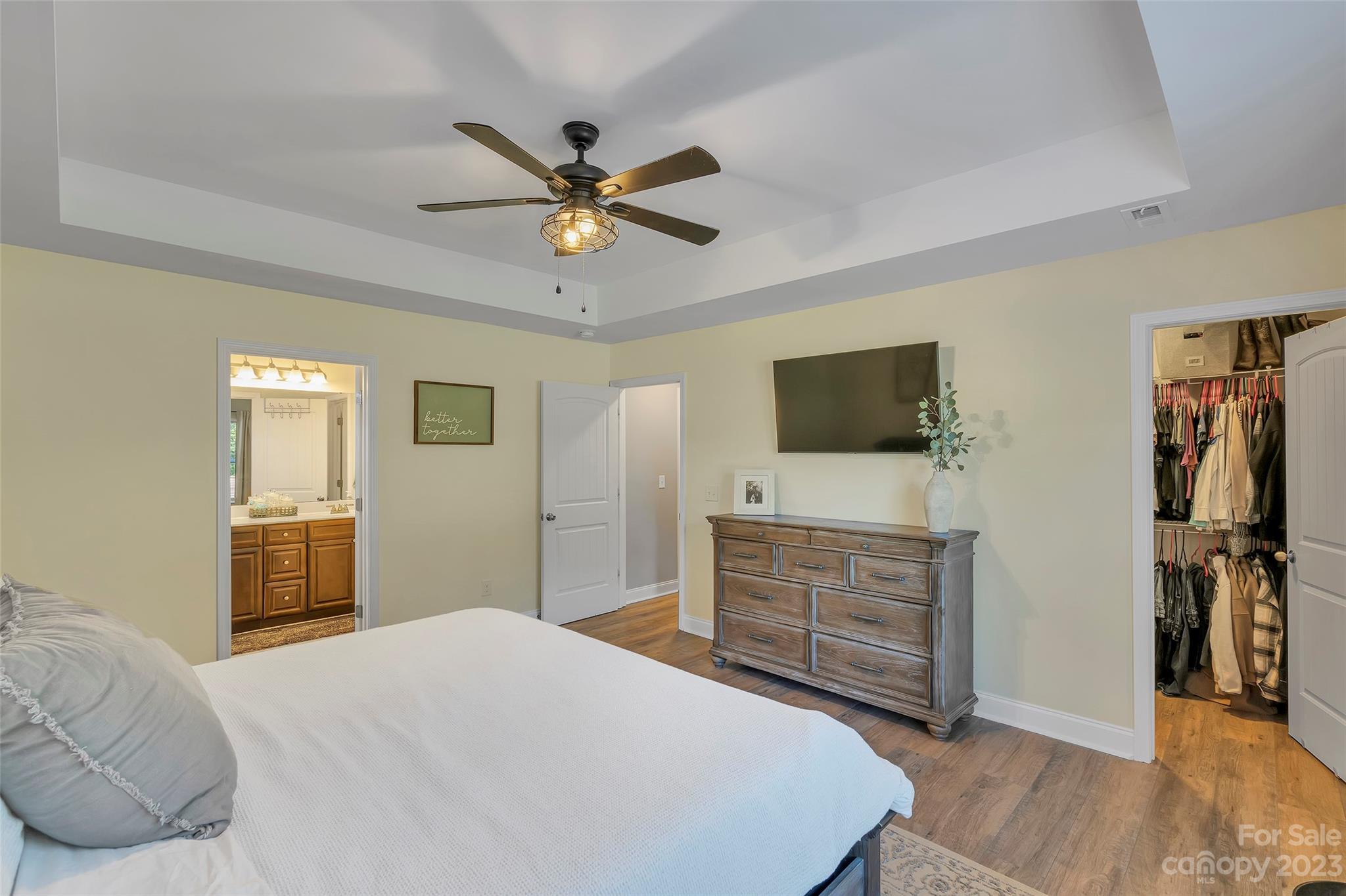 871 West Keepsake Lane Inman, SC 29349 - Photo 14 of 26 a bedroom with a bed and a flat screen tv