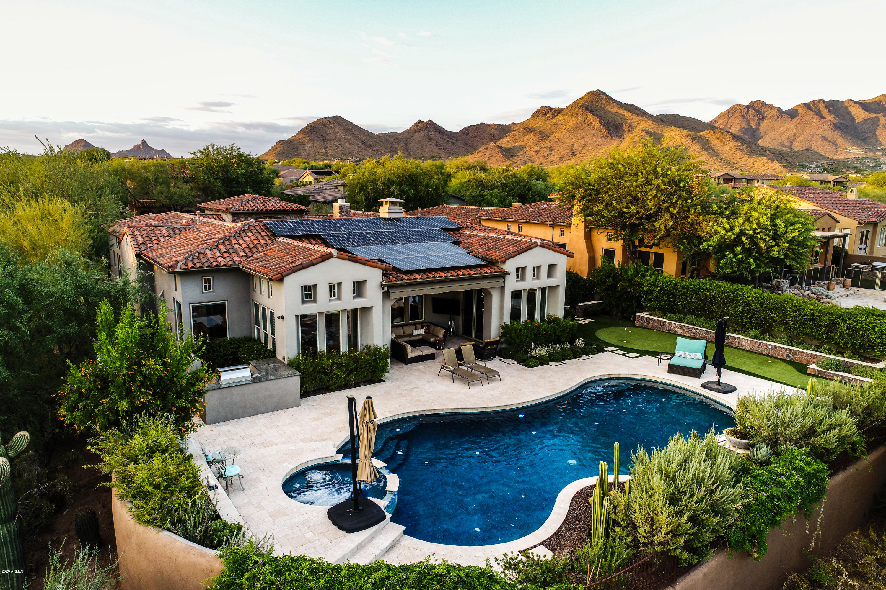 9741 East Mountain Spring Road Scottsdale, AZ 85255 - Photo 1 of 52 Aerial Rear Exterior