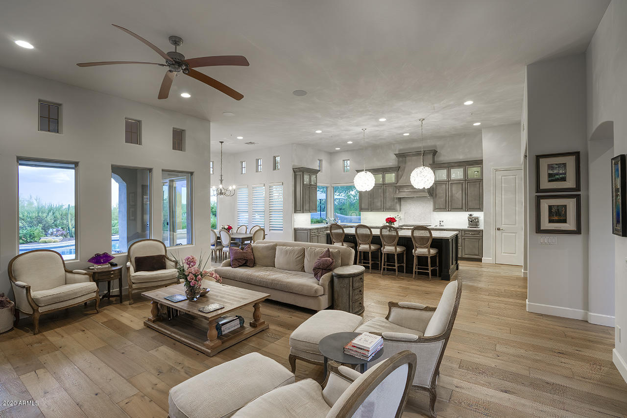 9741 East Mountain Spring Road Scottsdale, AZ 85255 - Photo 2 of 52 Family Room Open to Kitchen