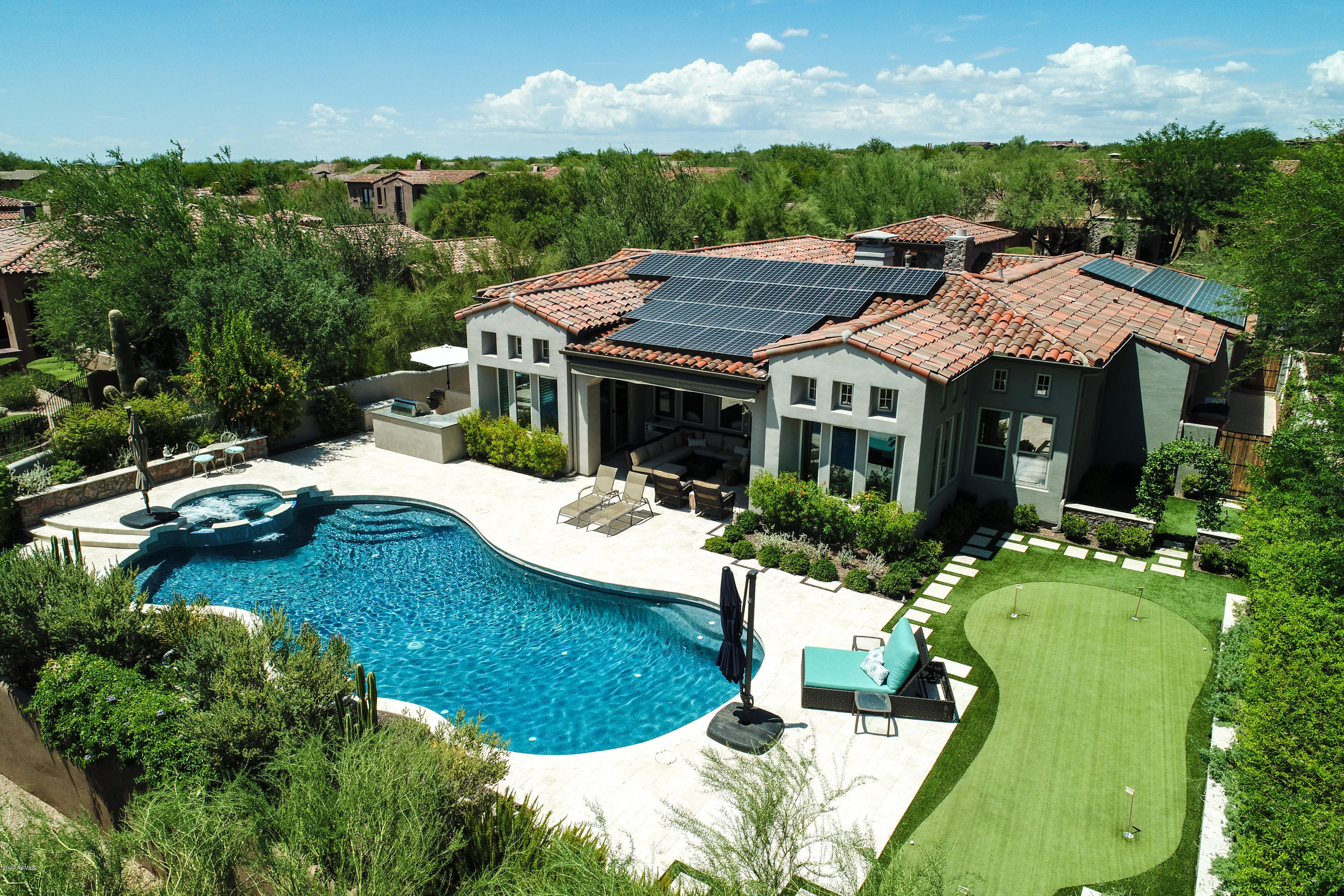 9741 East Mountain Spring Road Scottsdale, AZ 85255 - Photo 33 of 52 Aerial Rear Exterior
