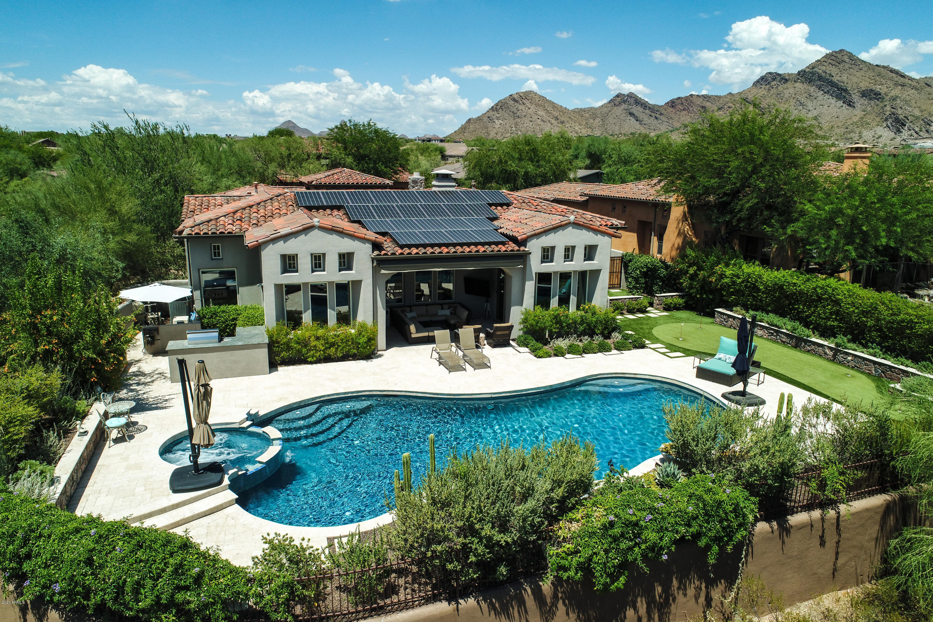 9741 East Mountain Spring Road Scottsdale, AZ 85255 - Photo 44 of 52 Aerial Rear Exterior