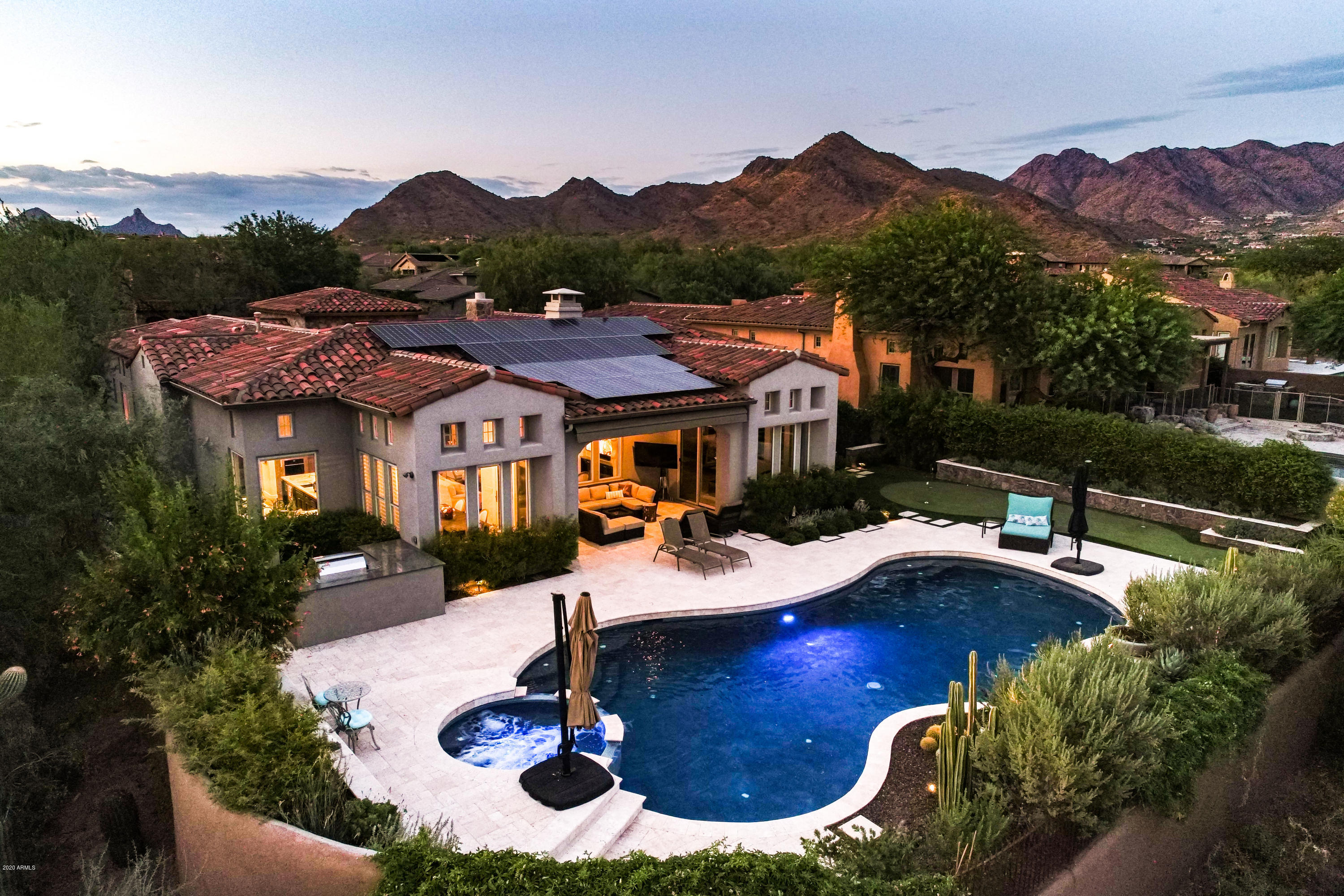 9741 East Mountain Spring Road Scottsdale, AZ 85255 - Photo 47 of 52 Aerial Rear Exterior