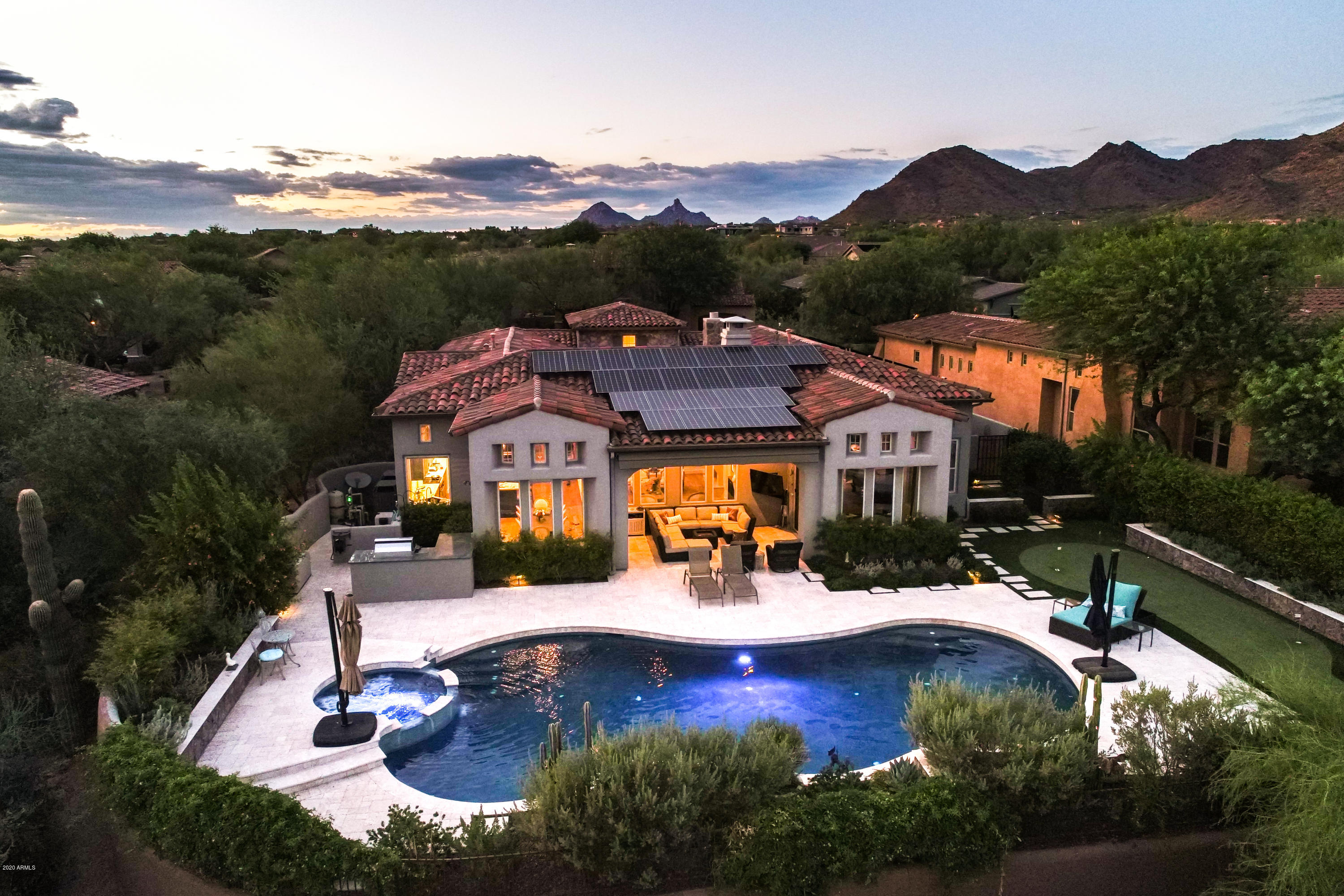 9741 East Mountain Spring Road Scottsdale, AZ 85255 - Photo 50 of 52 Aerial Rear Exterior