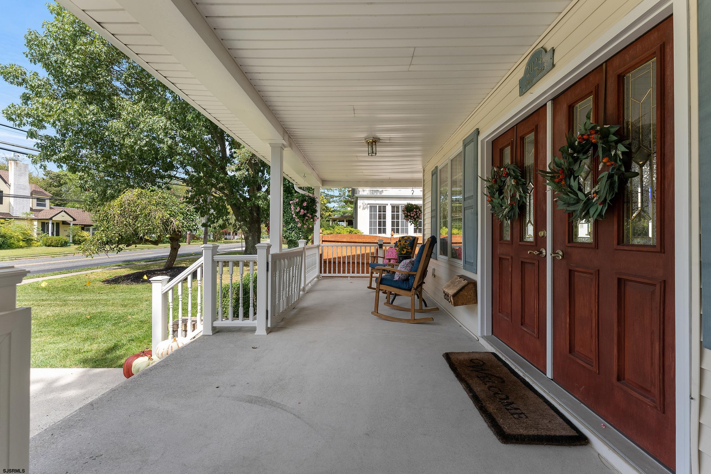 2024 Shore Road Linwood, NJ 08221 - Photo 13 of 51 a view of a porch with furniture and garden