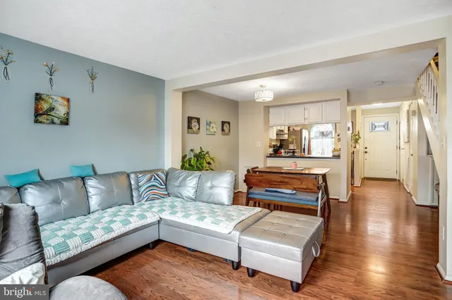 a living room with furniture and a couch