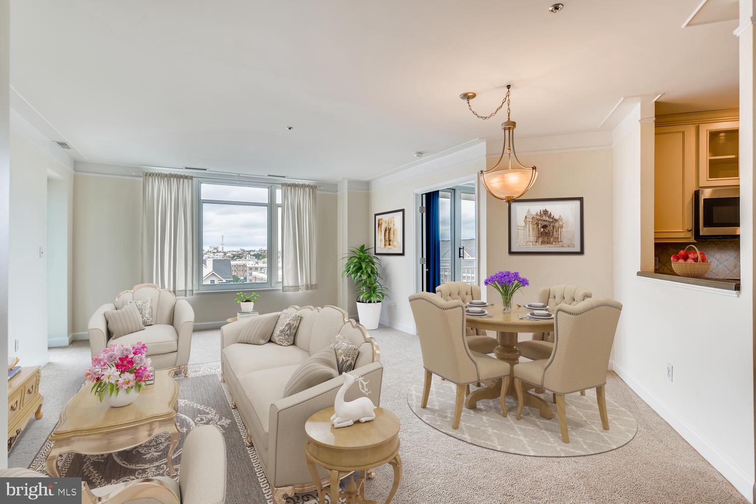 100 Harborview Drive, Unit 612 Baltimore, MD 21230 - Photo 2 of 41 Combined Living/Dining Space w/Marina View