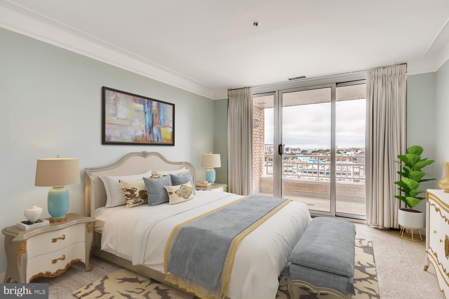 100 Harborview Drive, Unit 612 Baltimore, MD 21230 - Photo 6 of 41 Master Suite w/Private Balcony