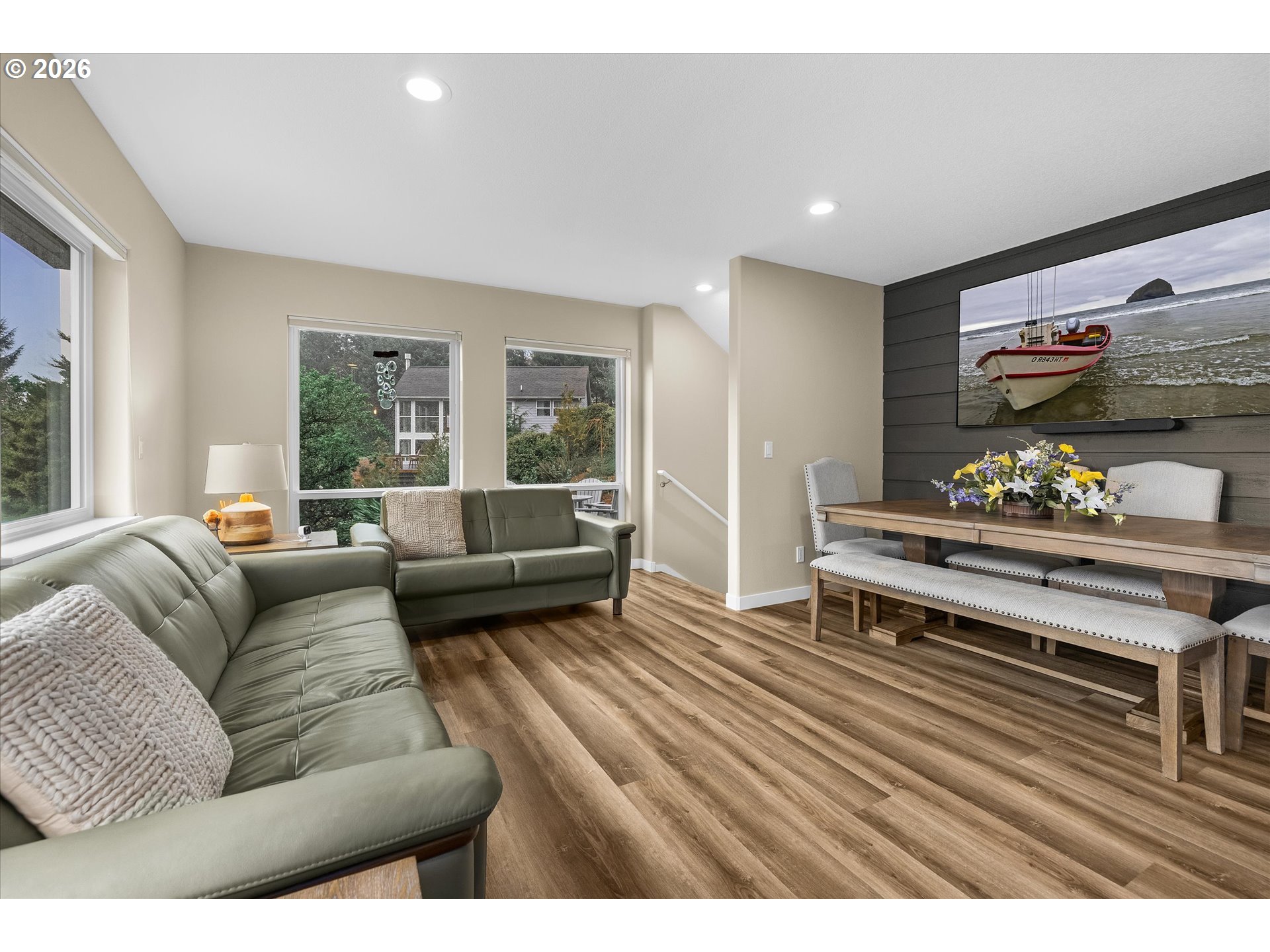 161 Combs Circle Yachats, OR 97498 - Photo 21 of 48 a living room with furniture and a potted plant