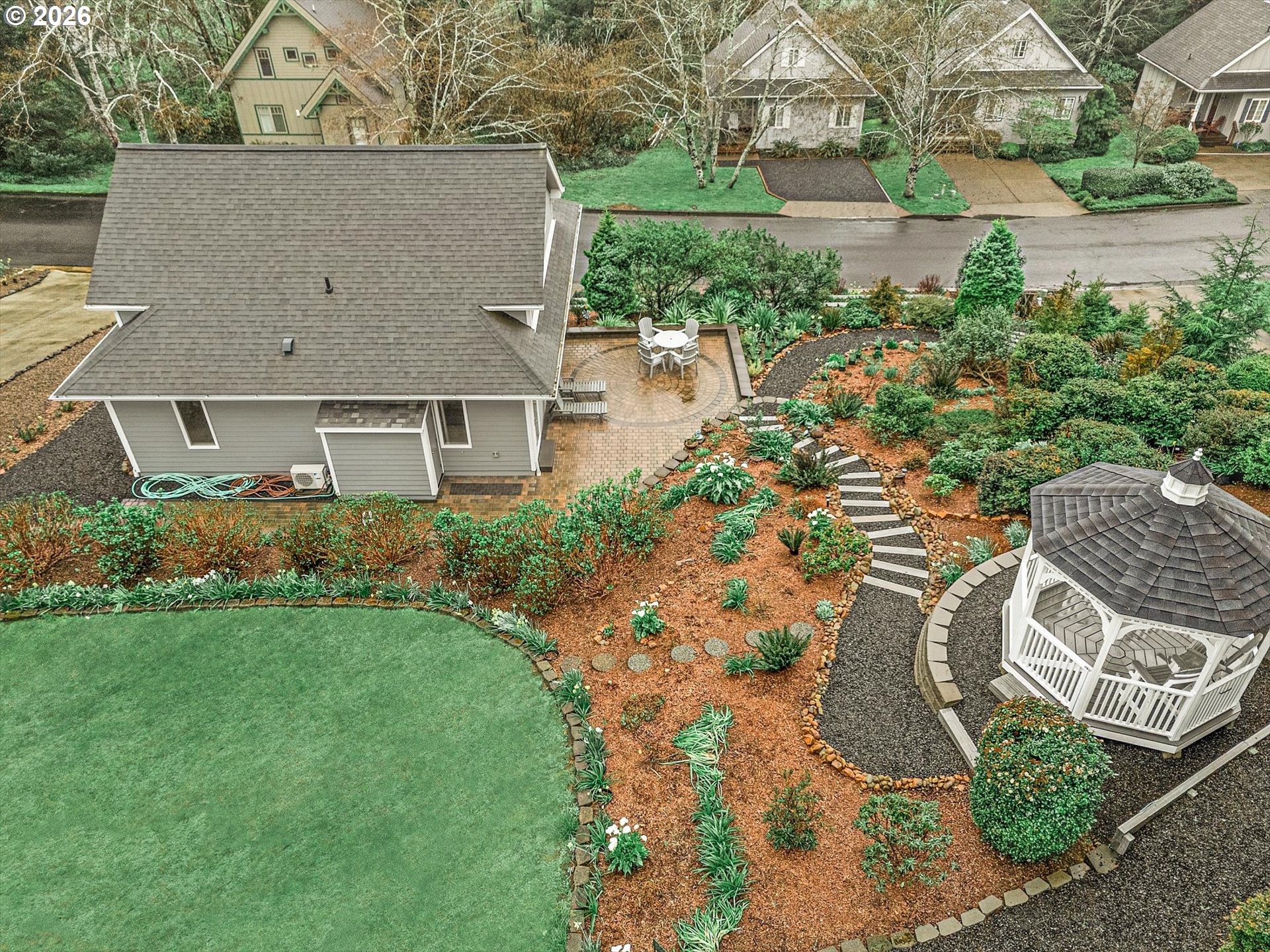 161 Combs Circle Yachats, OR 97498 - Photo 4 of 48 an aerial view of a house