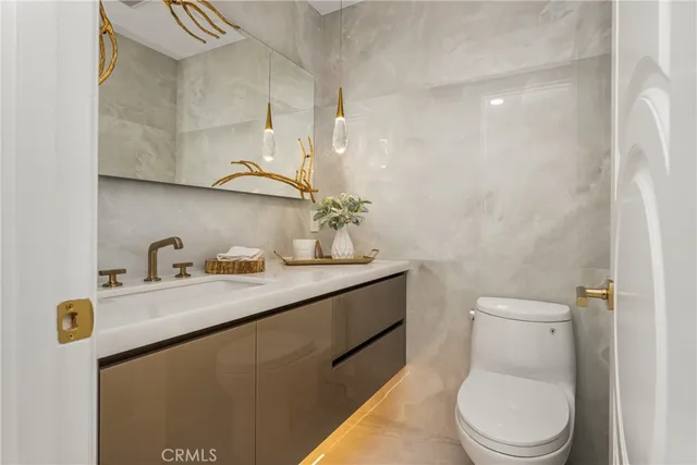 a white bath tub sitting in a bathroom
