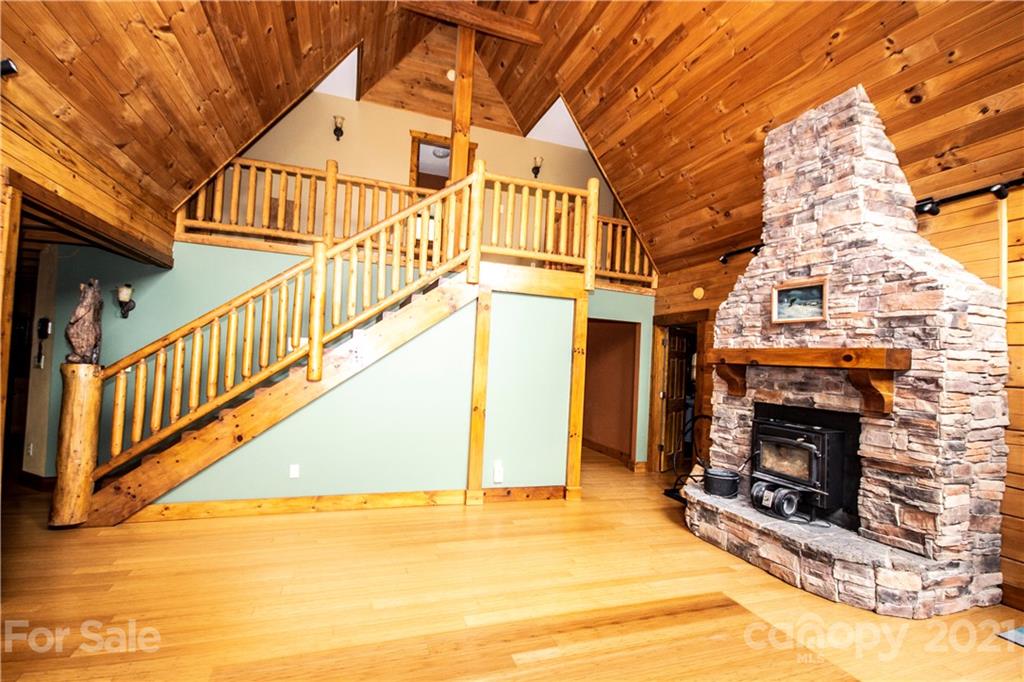 175 Buckeye Branch Drive Clyde, NC 28721 - Photo 14 of 23 a view of entryway and hall with wooden floor