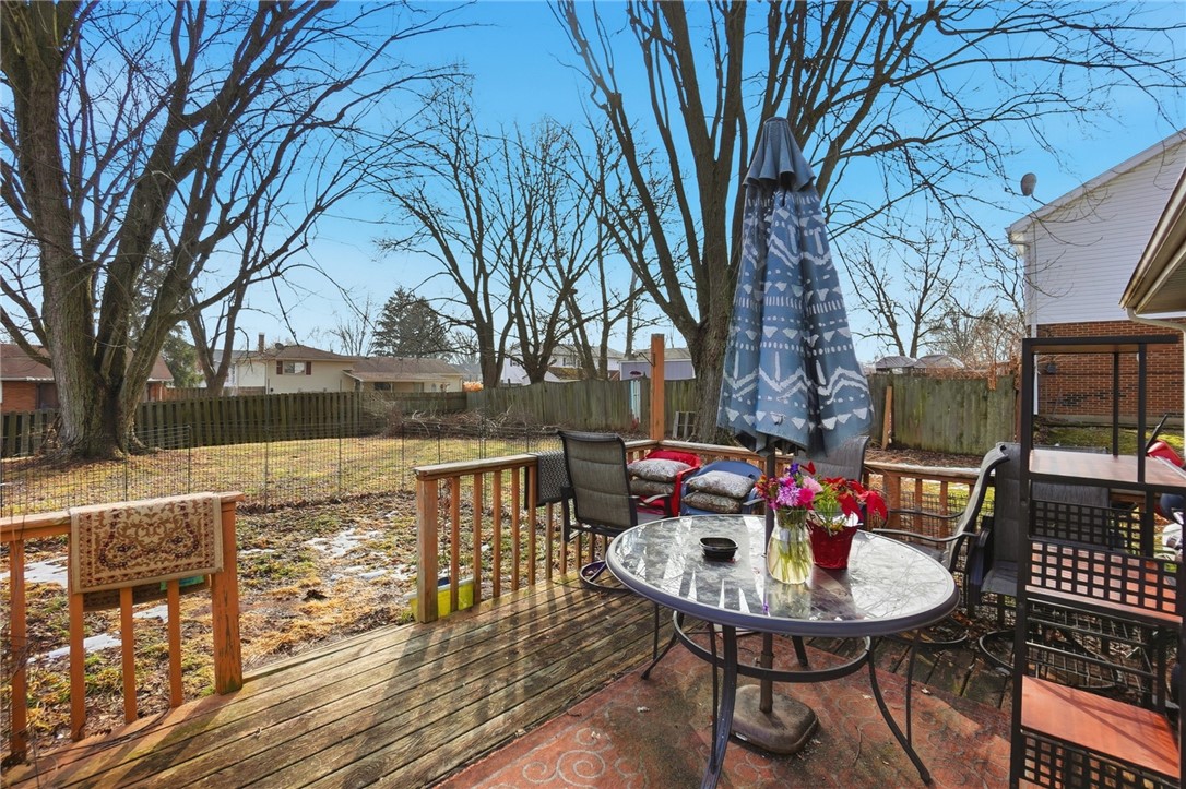 4780 Old Salem Road Englewood, OH 45322 - Photo 25 of 30 This spacious backyard with a private deck offers ample outdoor living potential.