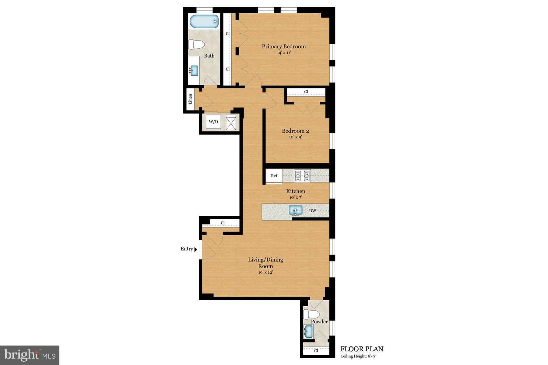 1727 R Street Northwest, Unit 203 Washington, DC 20009 - Photo 24 of 24 Floor Plan