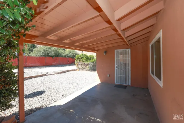 a view of a house with a patio