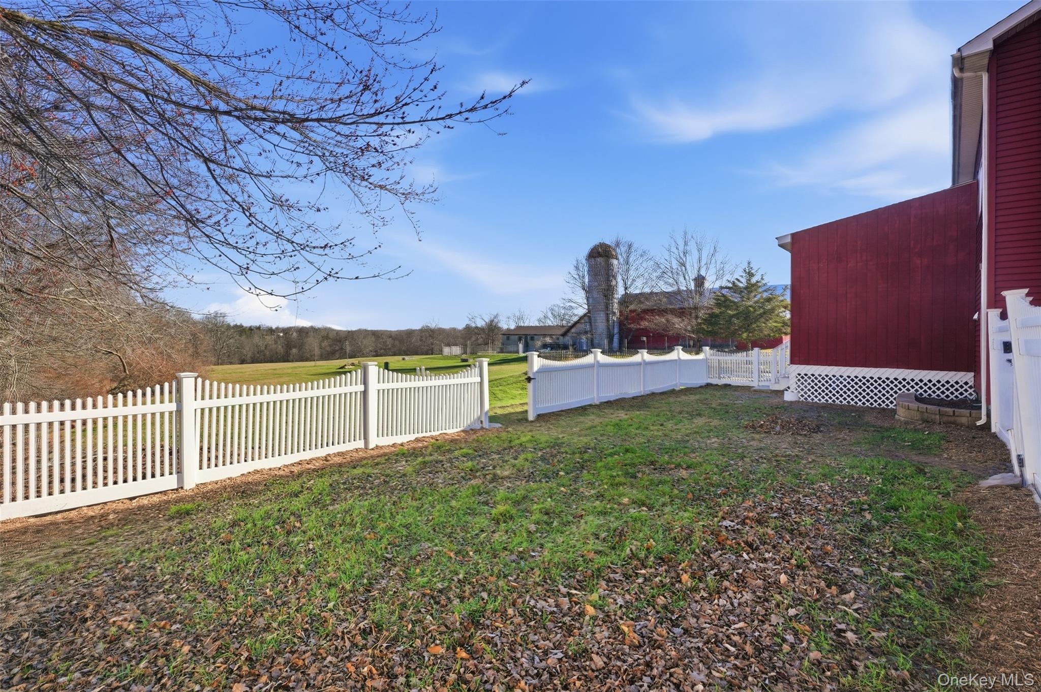 180 Hardenburgh Road Pine Bush, NY 12566 - Photo 36 of 45 a view of a backyard with barn fence