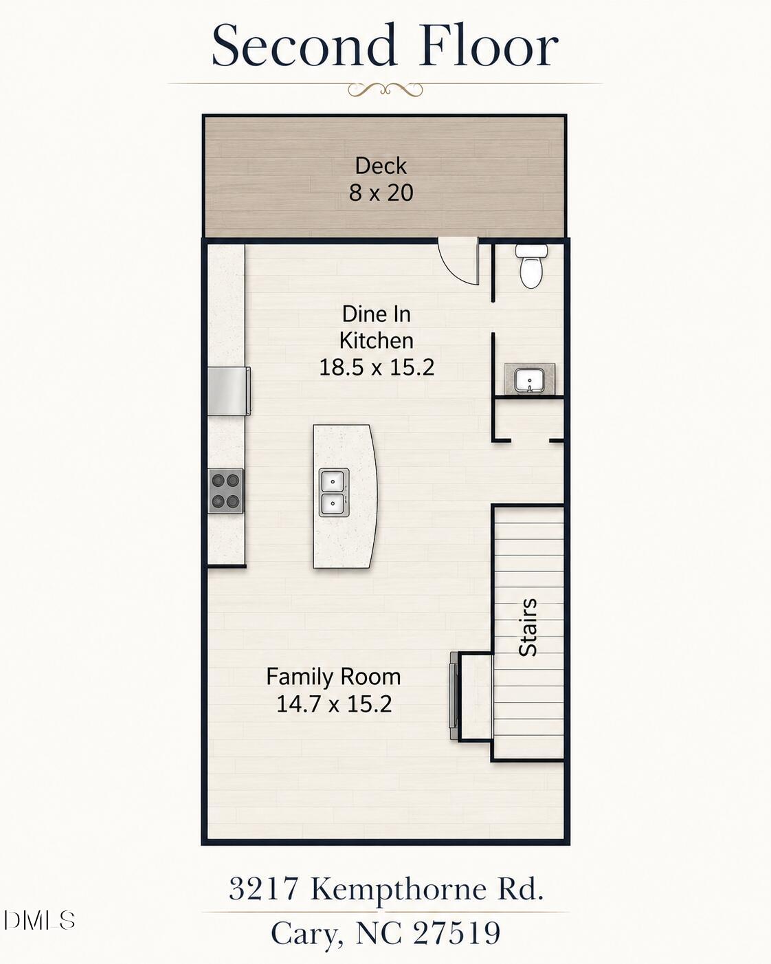 3217 Kempthorne Road Cary, NC 27519 - Photo 4 of 5 Second Floor floorplan 3217 Kempthorne