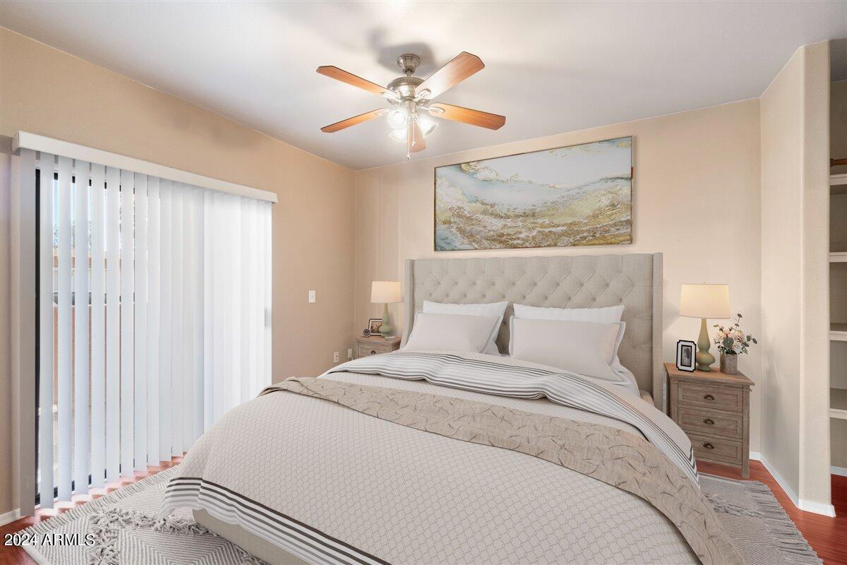 10030 West Indian School Road, Unit 128 Phoenix, AZ 85037 - Photo 4 of 16 Bedroom 1 with Access to Patio
