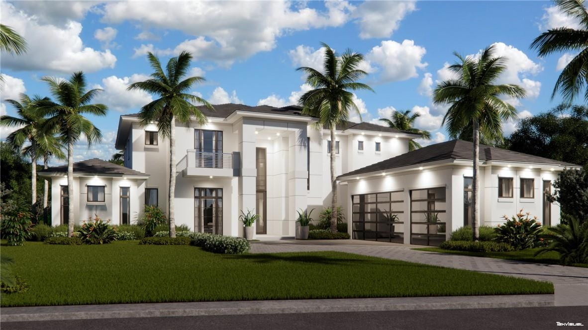 17138 Ave Le Rivage Boca Raton, FL 33496 - Photo 2 of 17 a front view of a house with a garden and a yard