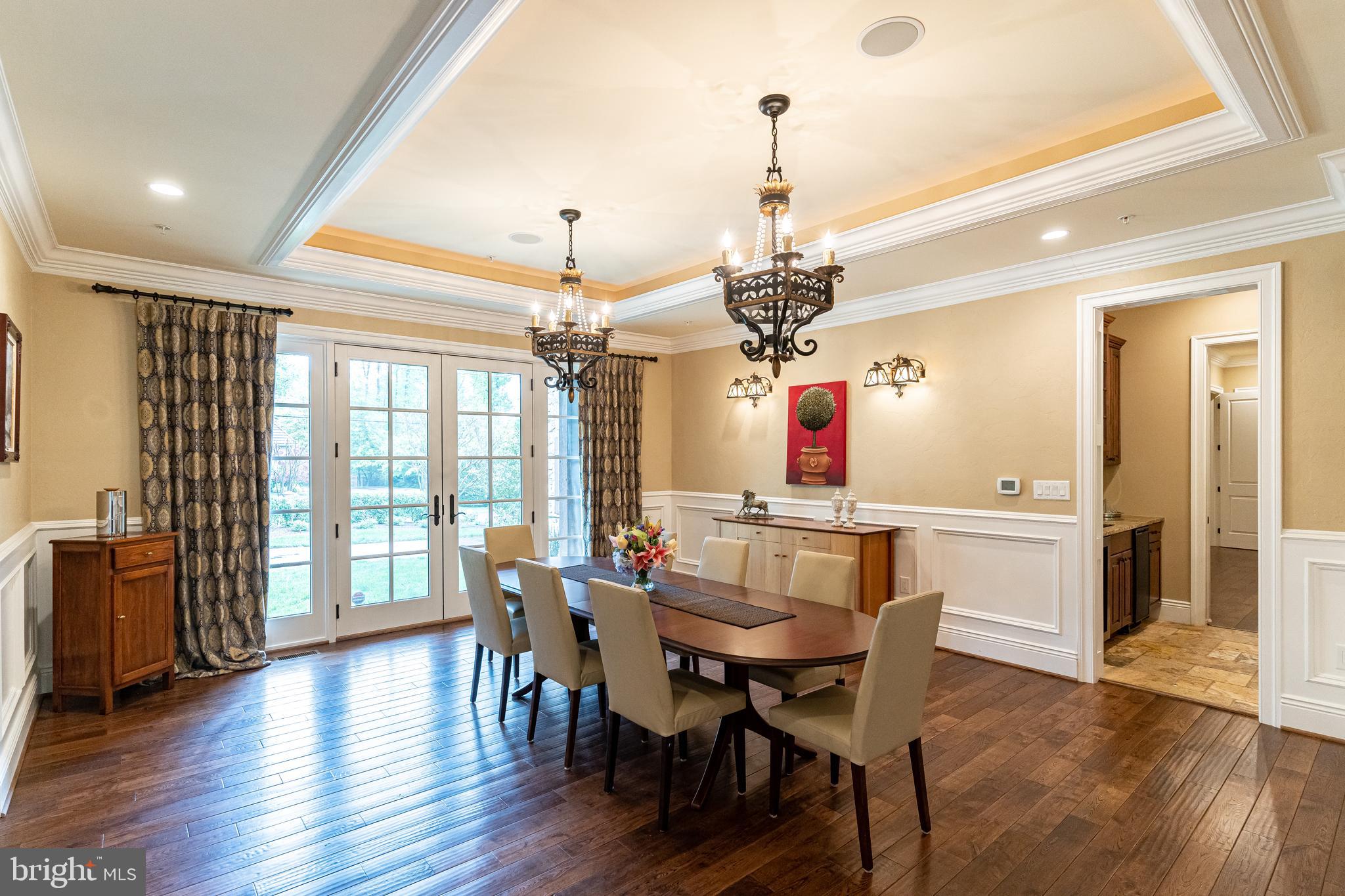 9900 Newhall Road Potomac, MD 20854 - Photo 4 of 45 Formal Dining Room w/ Access to Bar & Porch