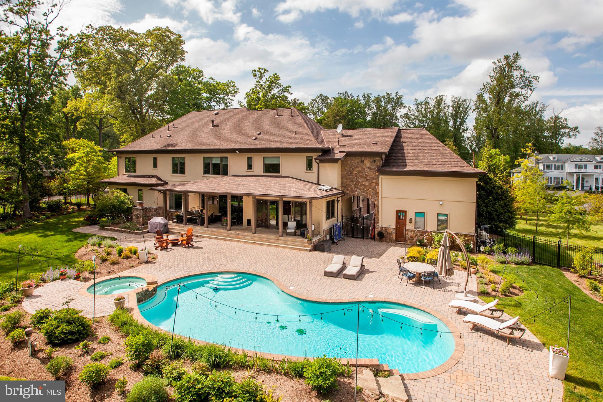9900 Newhall Road Potomac, MD 20854 - Photo 41 of 45 Heated Pool & Spa w/ Three Waterfalls