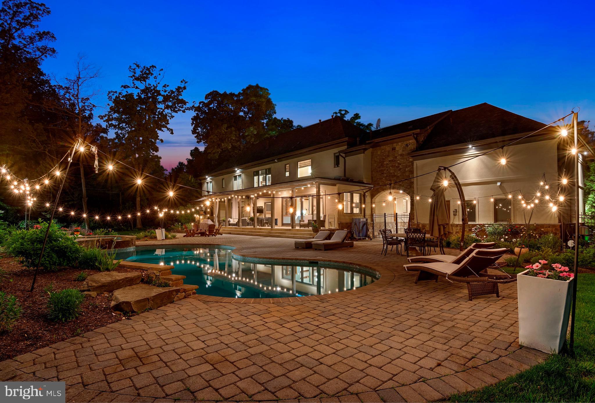 9900 Newhall Road Potomac, MD 20854 - Photo 44 of 45 Twilight Pool Shot