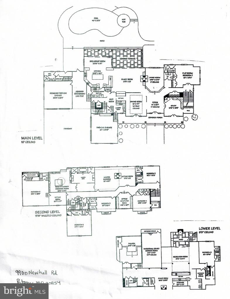 9900 Newhall Road Potomac, MD 20854 - Photo 45 of 45 Floor Plans