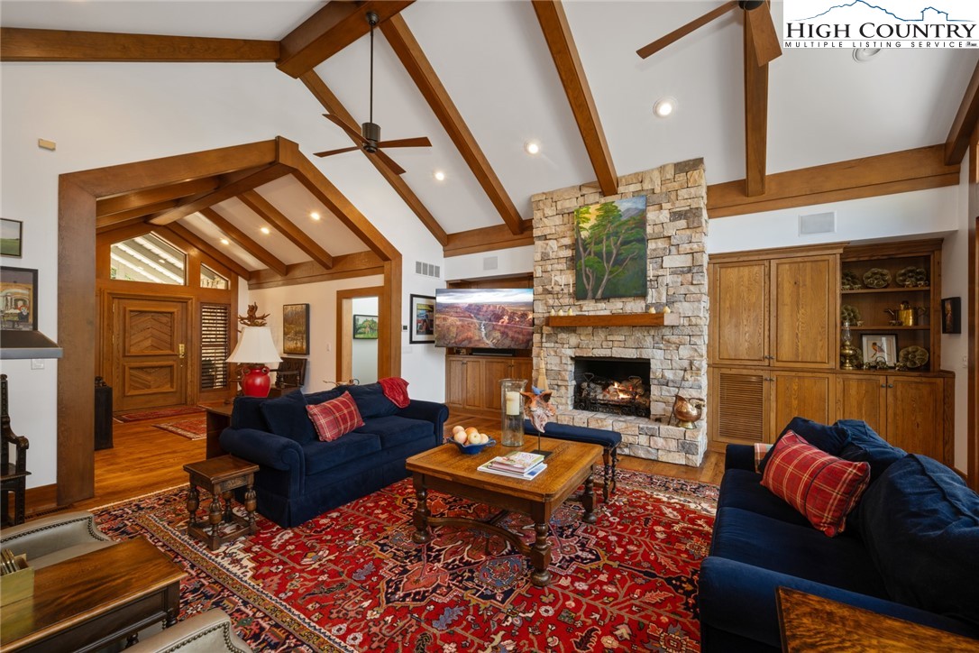 171 Balsam Road Linville, NC 28646 - Photo 6 of 49 a living room with furniture and a fireplace