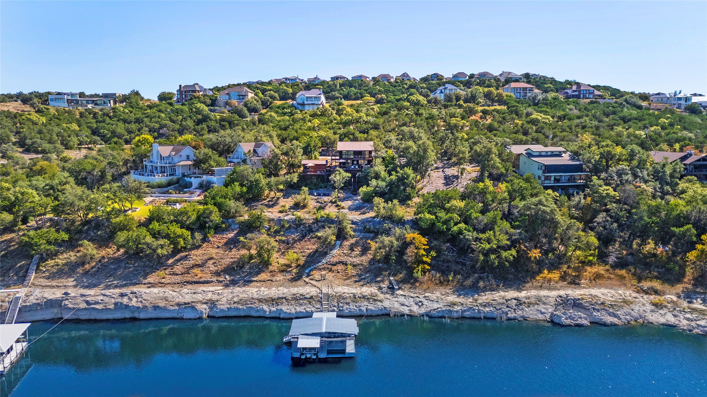 19645 Lakehurst Loop Spicewood, TX 78669 - Photo 3 of 40 Drone / aerial view of the water frontage