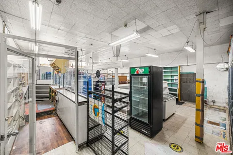 a view of a storage room