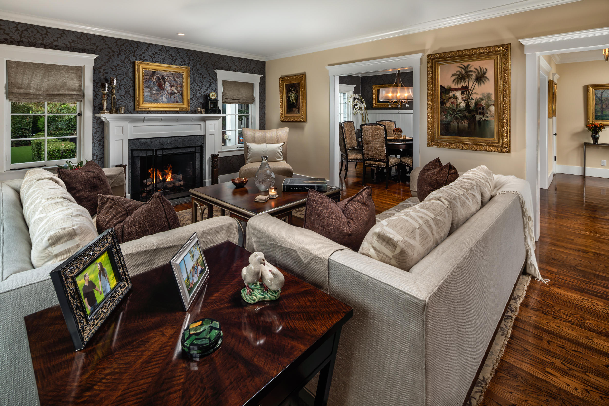 199 Ocean View Avenue Carpinteria, CA 93013 - Photo 7 of 19 a living room with furniture and a fireplace