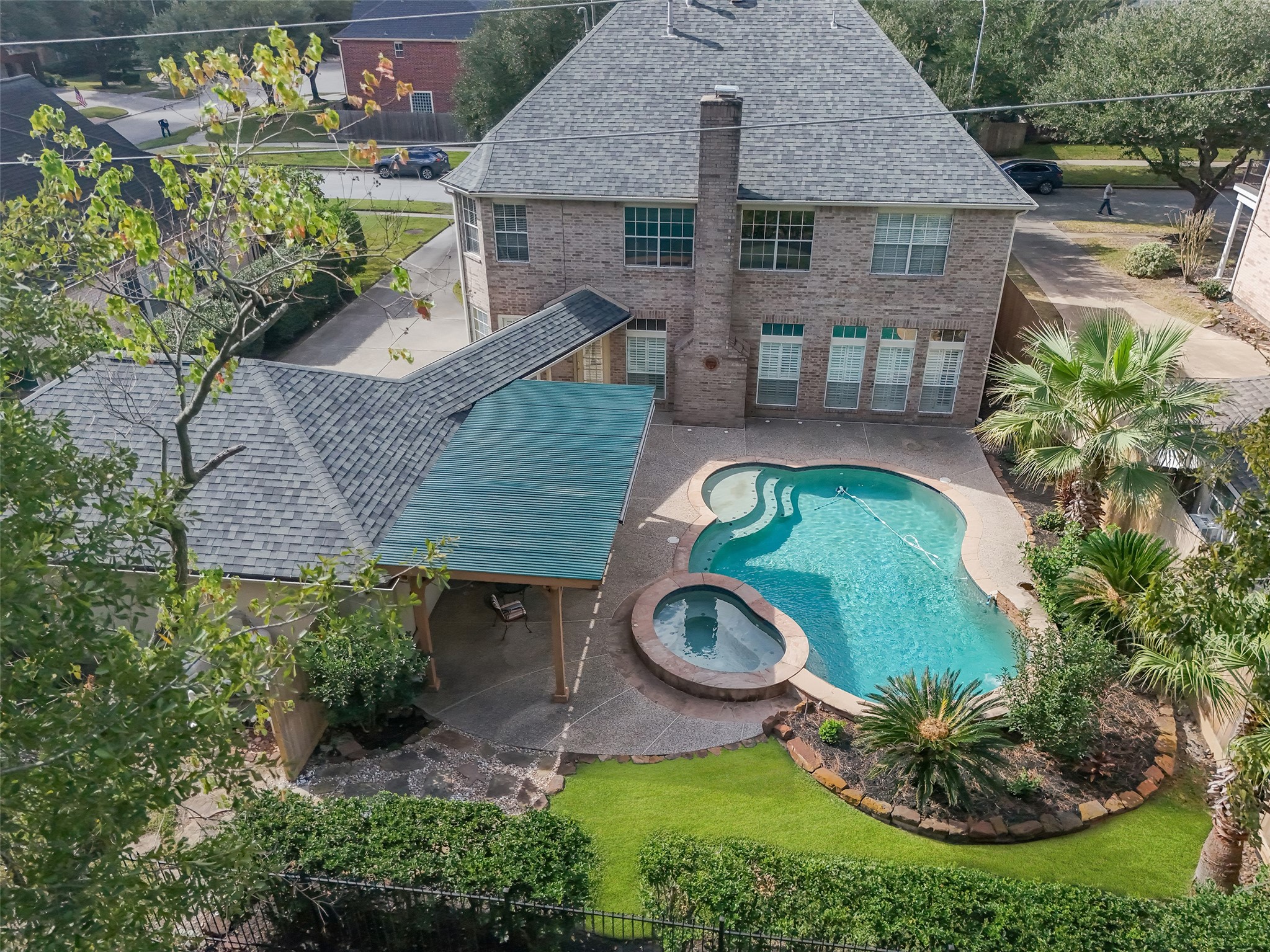 15306 Beecham Drive Houston, TX 77068 - Photo 44 of 48 Aerial view of your backyard and house.