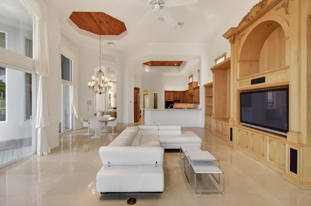 front view of a house with a swimming pool