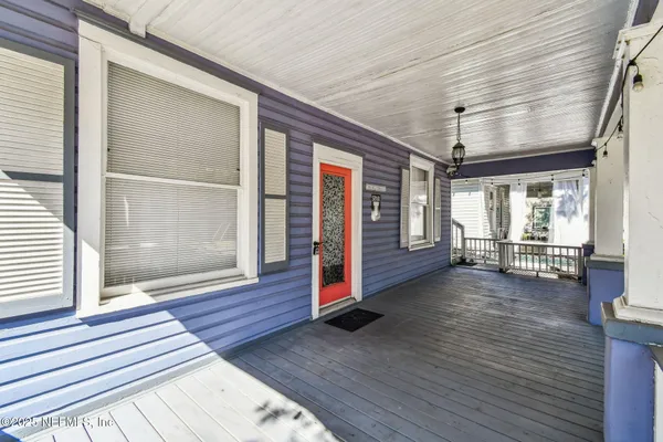 a view of front door of house