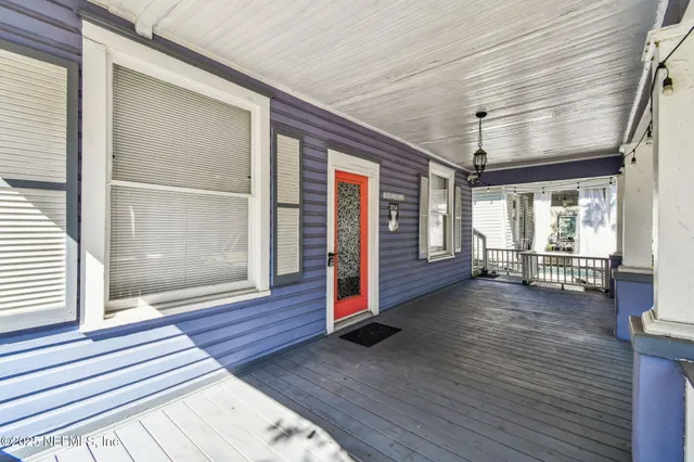 a view of front door of house