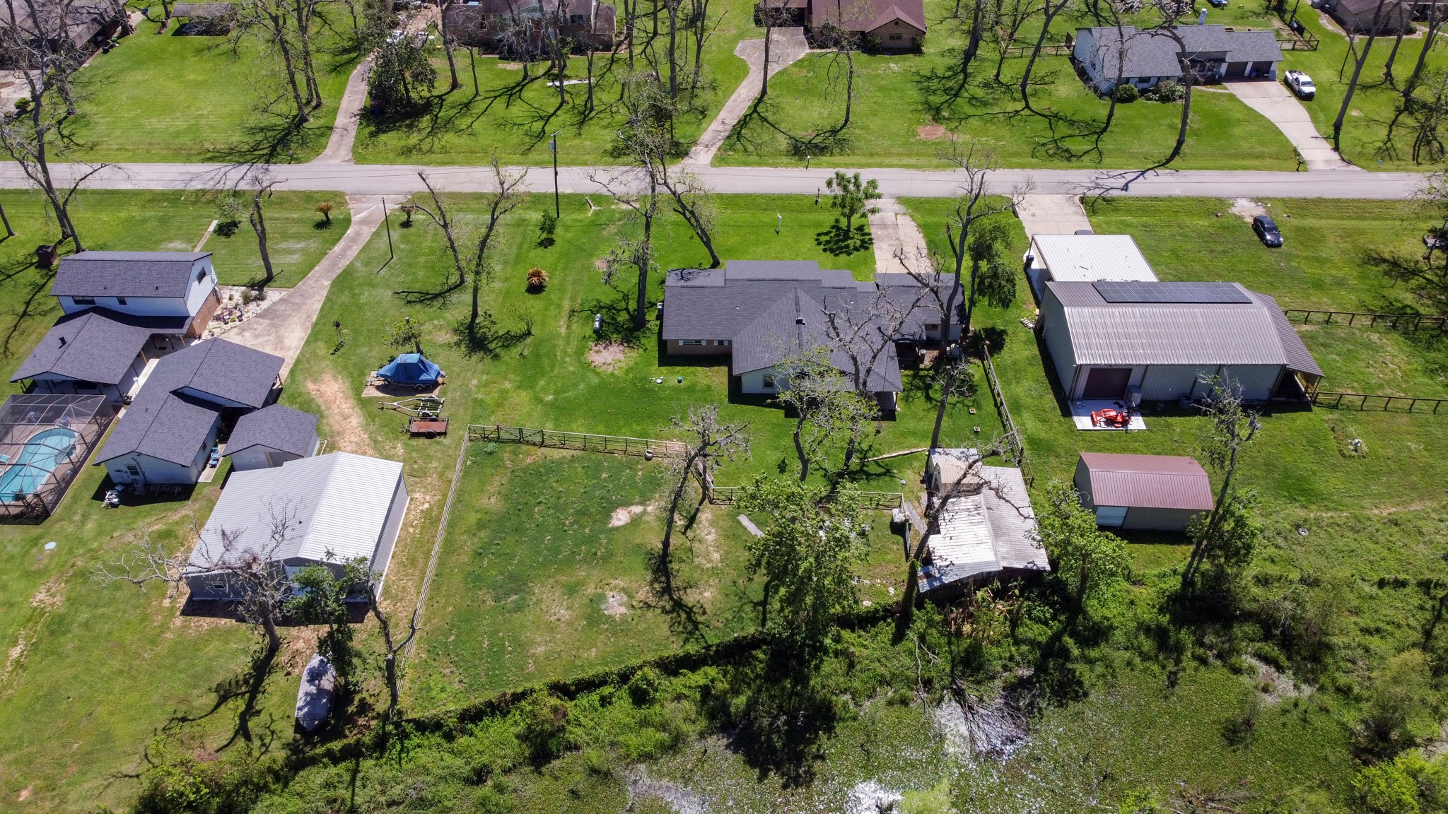 400 Pecan Estates Road, Unit C616R Angleton, TX 77515 - Photo 19 of 49 an aerial view of house with a yard