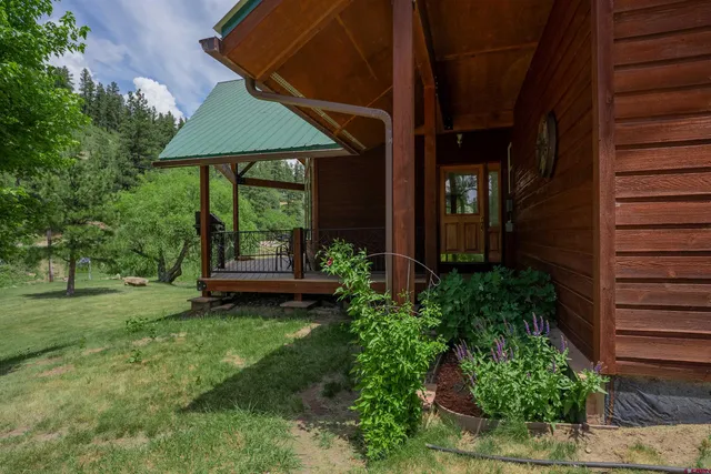 a house view with a garden space
