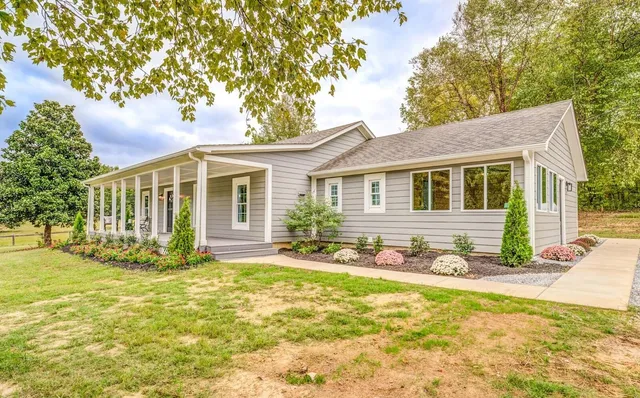 a view of a house with a patio