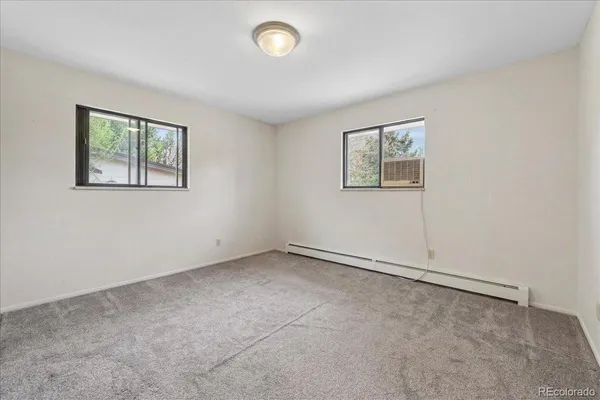 an empty room with a window