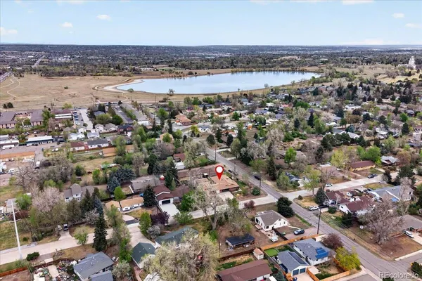 an aerial view of a city