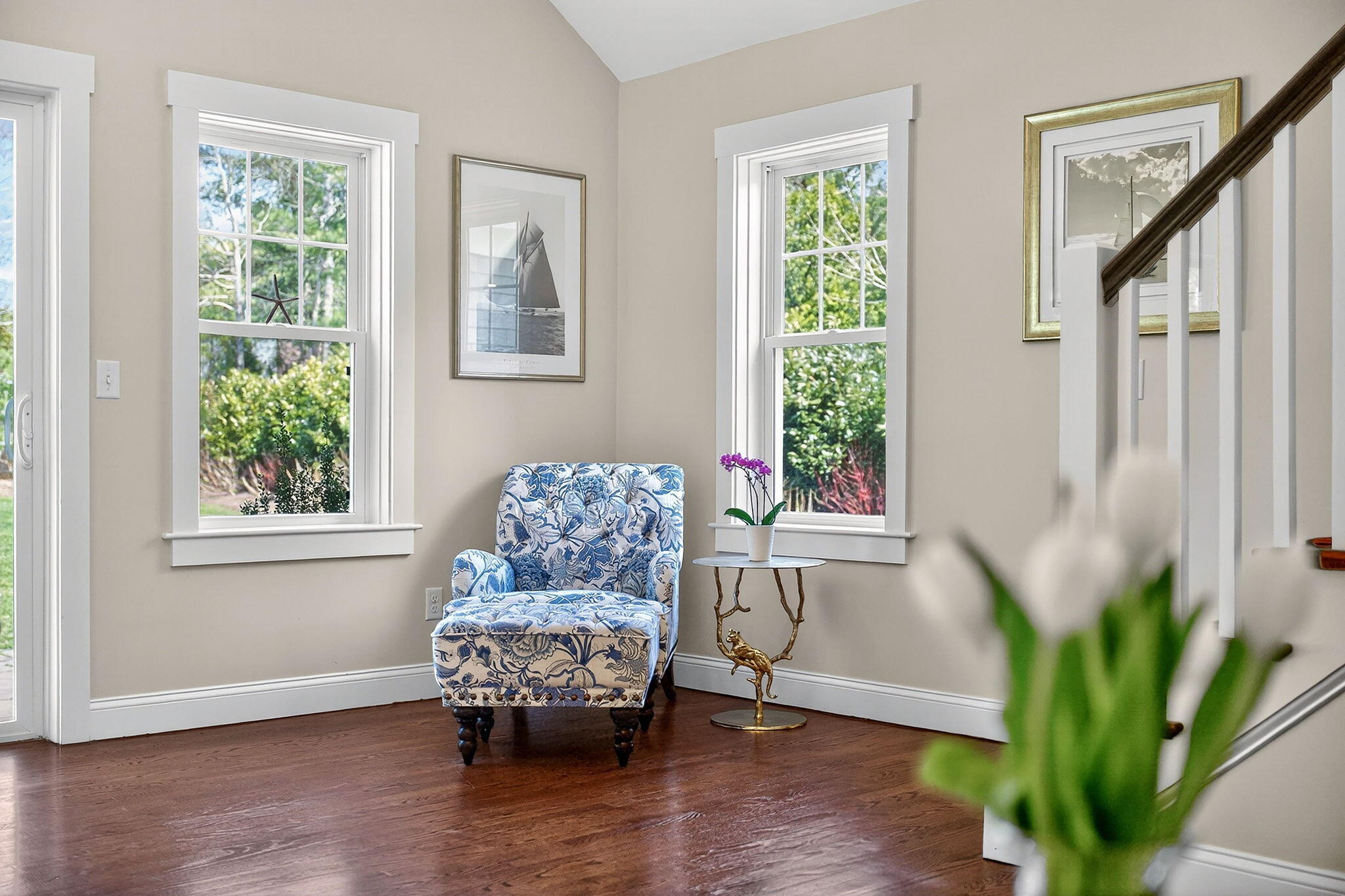 176 Bumps River Road Osterville, MA 02655 - Photo 27 of 54 a living room with furniture and a potted plant