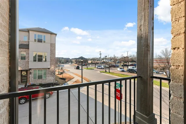 a view of city from a balcony