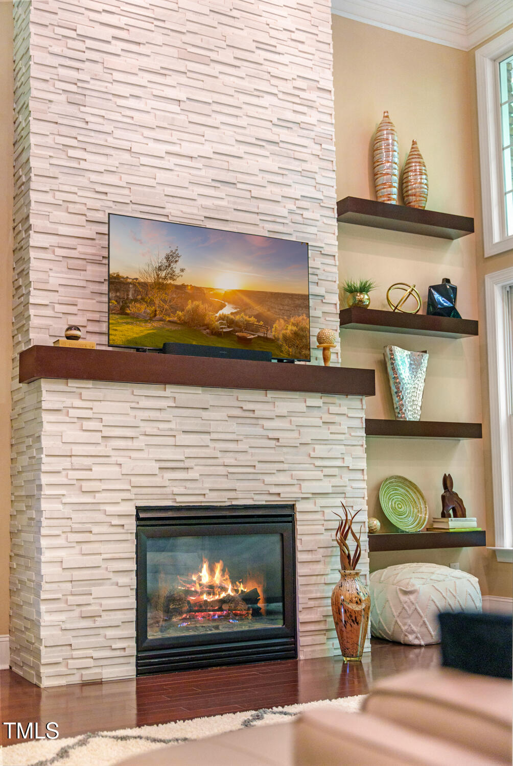 412 Bowen Road Rougemont, NC 27572 - Photo 22 of 40 Custom marble stacked propane fireplace