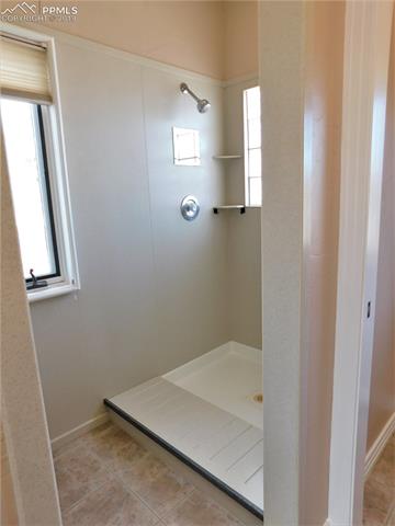 4320 Meridian Road Peyton, CO 80831 - Photo 11 of 28 Master bathroom w double sinks, jetted tub, and custom walk-in shower