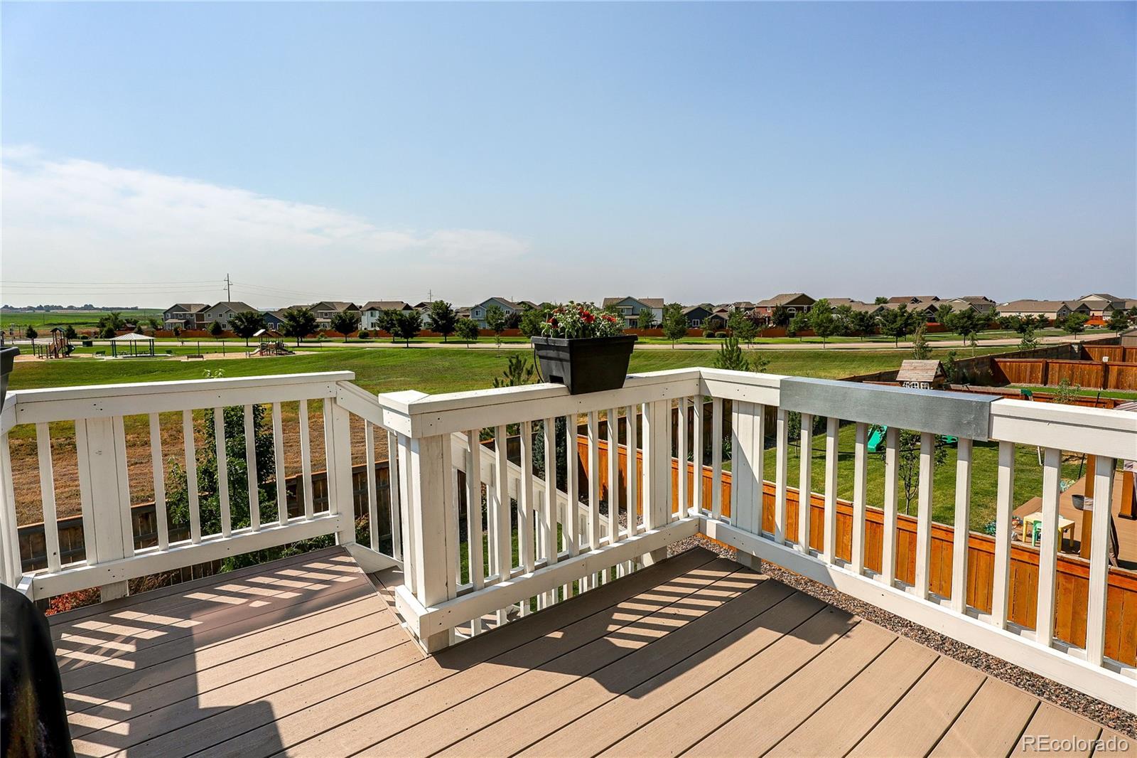 1335 Copeland Falls Road Severance, CO 80550 - Photo 15 of 48 a view of a balcony with wooden floor