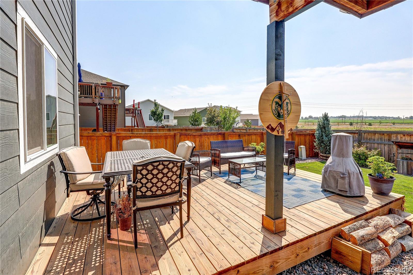 1335 Copeland Falls Road Severance, CO 80550 - Photo 41 of 48 a view of a balcony with wooden floor