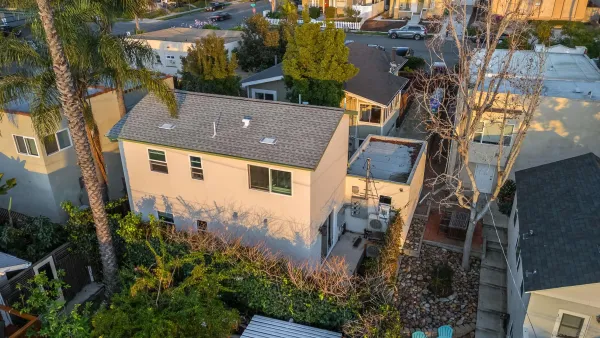 an aerial view of multiple house